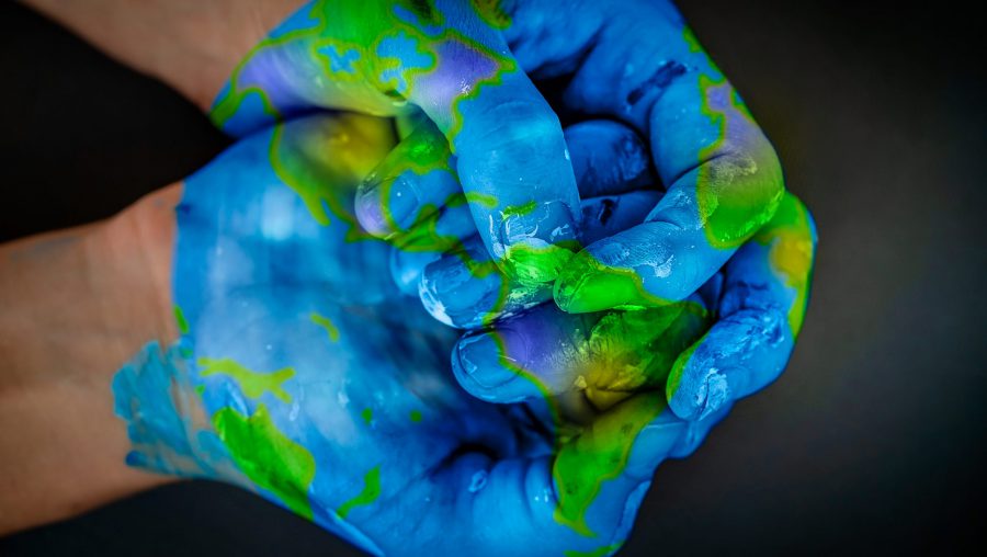 Safety of the planet earth in our hands, conceptual photo of an environmental pollution, ecological disaster, we must help our planet to stay clean